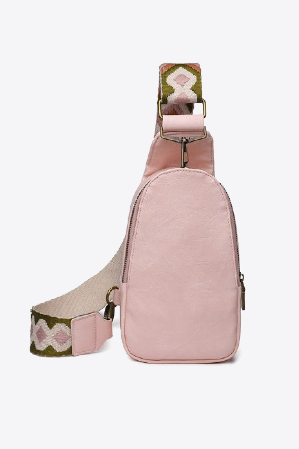 Trendsi random pattern adjustable strap PU leather sling bag with stylish design, perfect for casual and everyday use.