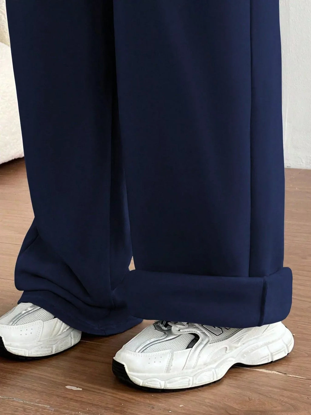 Simply Love casual drawstring high waist wide-leg sweatpants, soft fabric, relaxed fit, in a neutral color.