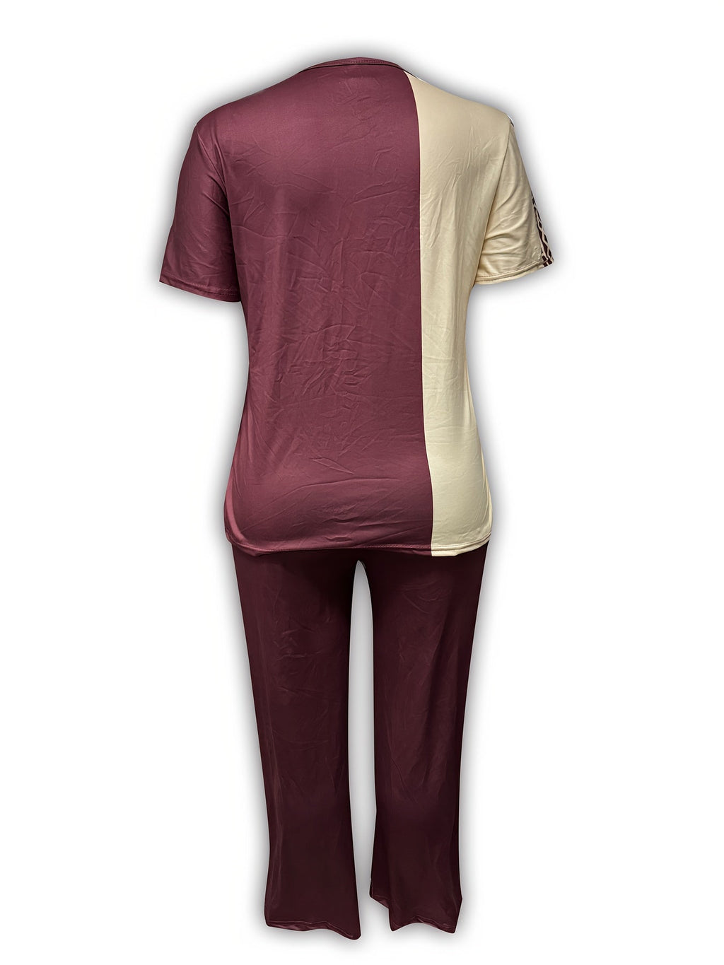 Plus size ethnic print casual two-piece outfit for women, featuring vibrant patterns and comfortable fit from Trendy Attic Store01.