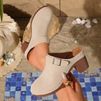 Women's round toe platform slip-on comfort shoes by Trendsi, lightweight daily footwear with cushioned soles, ideal for all-day wear.