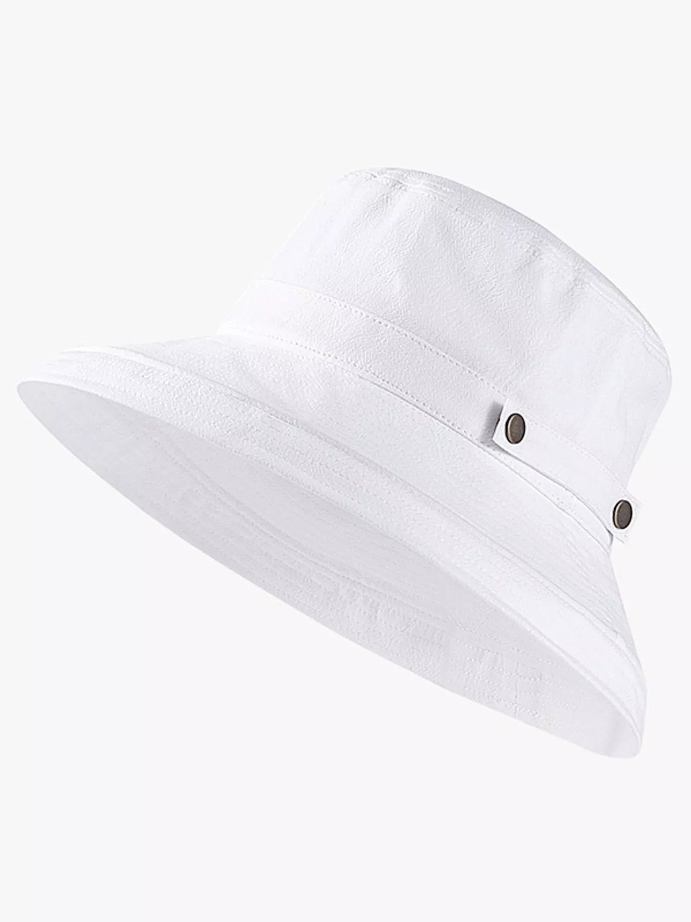 Trendsi classic cotton wide brim sun hat with breathable fabric, perfect for summer beach outings and sun protection.
