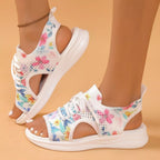 Shopimist tie-dye breathable mesh sandals with open-toe design and cushioned soles, ideal for summer comfort and casual wear.