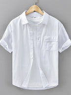 Men's Plus Size Button Up Short Sleeve Shirt