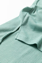 Plus size Mazie Mist ribbed patchwork tee by Threaded Pear, featuring a stylish ribbed fabric and patchwork design.
