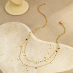 18K Gold-Plated Layered Star Charm Necklace