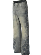 Men's washed wide-leg jeans by Trendsi shown in a natural fit with a relaxed, wide-leg style and faded denim finish.
