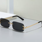 FitiqueFit frameless rimless sunglasses with sleek Western style, featuring lightweight design and modern eye eyewear appearance.