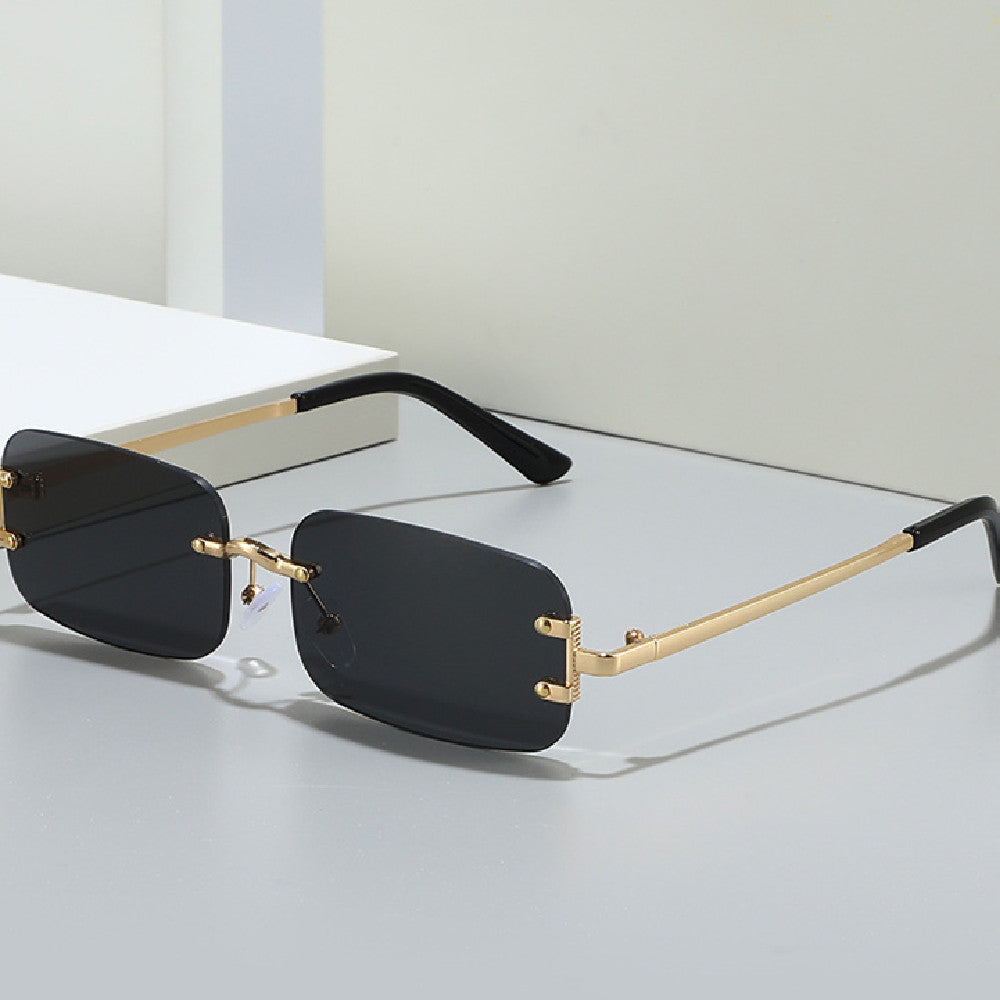 FitiqueFit frameless rimless sunglasses with sleek Western style, featuring lightweight design and modern eye eyewear appearance.