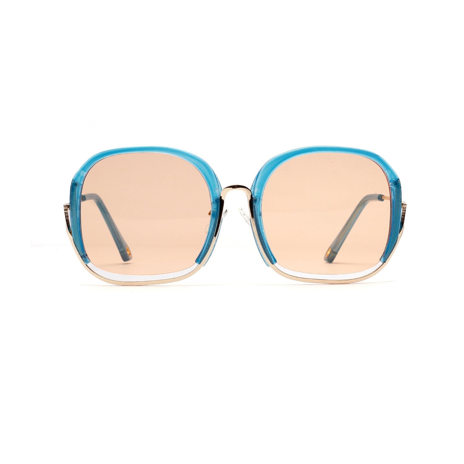 Large half frame UV400 sunglasses by FitiqueFit with colorful fashion shades and stylish eyeWear design.