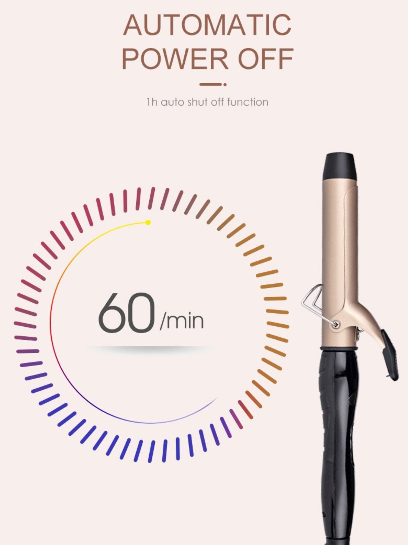 Ceramic curling iron by Trendsi with fast heating, designed for professional anti-scald hair styling and curling.