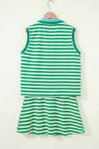 Threaded Pear Ruth sleeveless 2-piece skort set featuring a stylish top and matching skirt for a trendy, casual look.