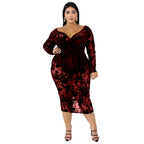 Plus size black lace bodycon dress for women, stylish and fitted, from Trendy Attic Store01, shown on a model.