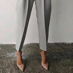 Women’s solid color 2-piece loungewear set with long sleeve top and pleated pants by FitiqueFit, perfect for casual comfort.