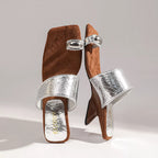 Shopimist toe loop block heel sandals featuring sleek straps and a sturdy heel, perfect for stylish summer footwear.