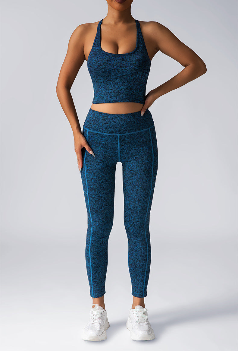 FitiqueFit athletic sports bra for running and activewear, black with supportive design and moisture-wicking fabric.