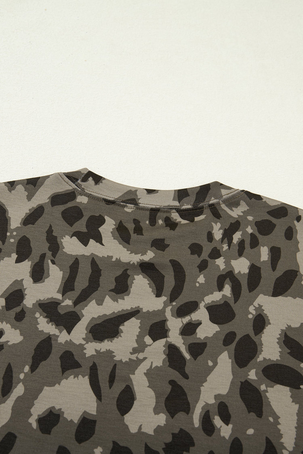 Threaded Pear Annabelle Print Mock Slim Tee, a stylish women's top with a unique printed design and fitted silhouette.