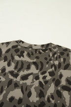 Threaded Pear Annabelle Print Mock Slim Tee, a stylish women's top with a unique printed design and fitted silhouette.