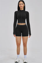 Fitglutes Activewear Unbound Jacket Shorts 2-Piece Set, stylish gymwear with matching jacket and shorts for workout or active wear.