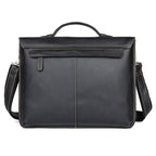 Men's retro casual leather business briefcase by Plush Fashion Hub, featuring a classic design with sturdy handles and multiple compartments.