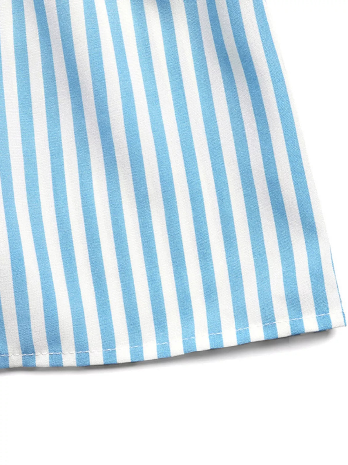 Striped sleeveless tiered midi dress by Plush Fashion Hub featuring a flowy design and stylish vertical stripes.