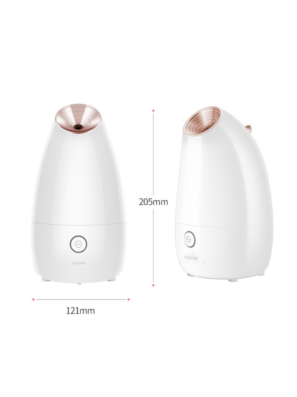 Professional automatic facial steamer by Trendsi for deep pore cleansing and skin hydration, showing the steaming device and facial area.