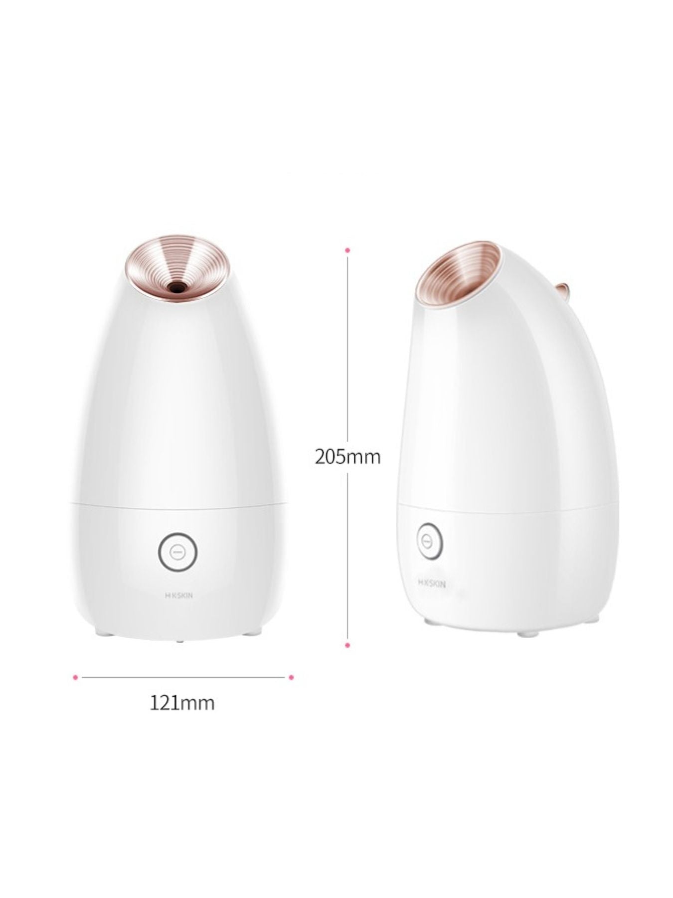 Professional automatic facial steamer by Trendsi for deep pore cleansing and skin hydration, showing the steaming device and facial area.