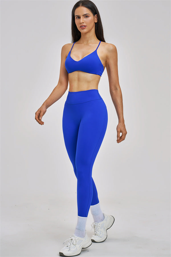 Fitglutes Activewear Zenith sports bra and leggings 2-piece set, black workout gymwear, featuring comfortable stretch fabric and athletic fit.