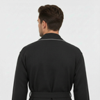 Premium Waffle Piping Robe for Men - Plush Fashion Hub