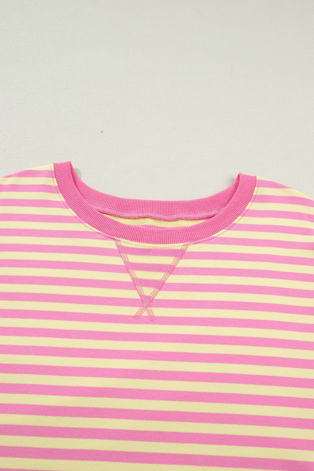 Plus size Lilliana Stripe Boxy loungewear set by Threaded Pear, featuring a comfortable striped top and matching pants.