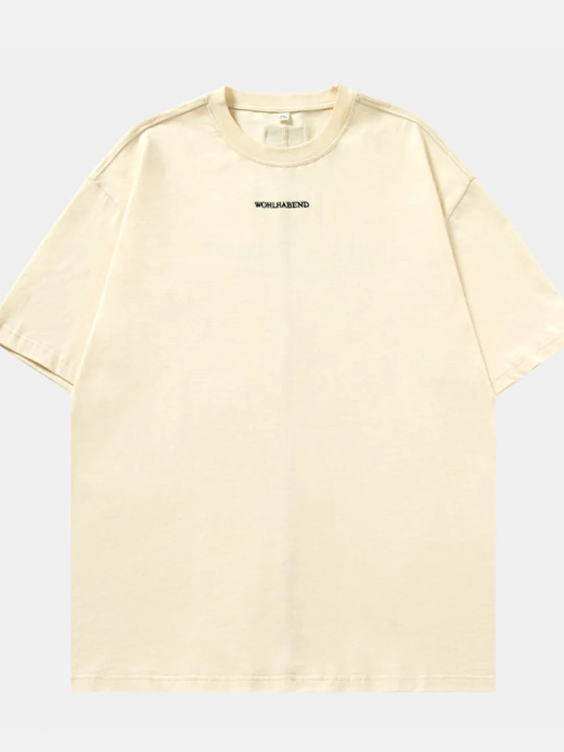 Men's Trendsi T-shirt with round neck, half sleeves, and letter back design, made from comfortable fabric.