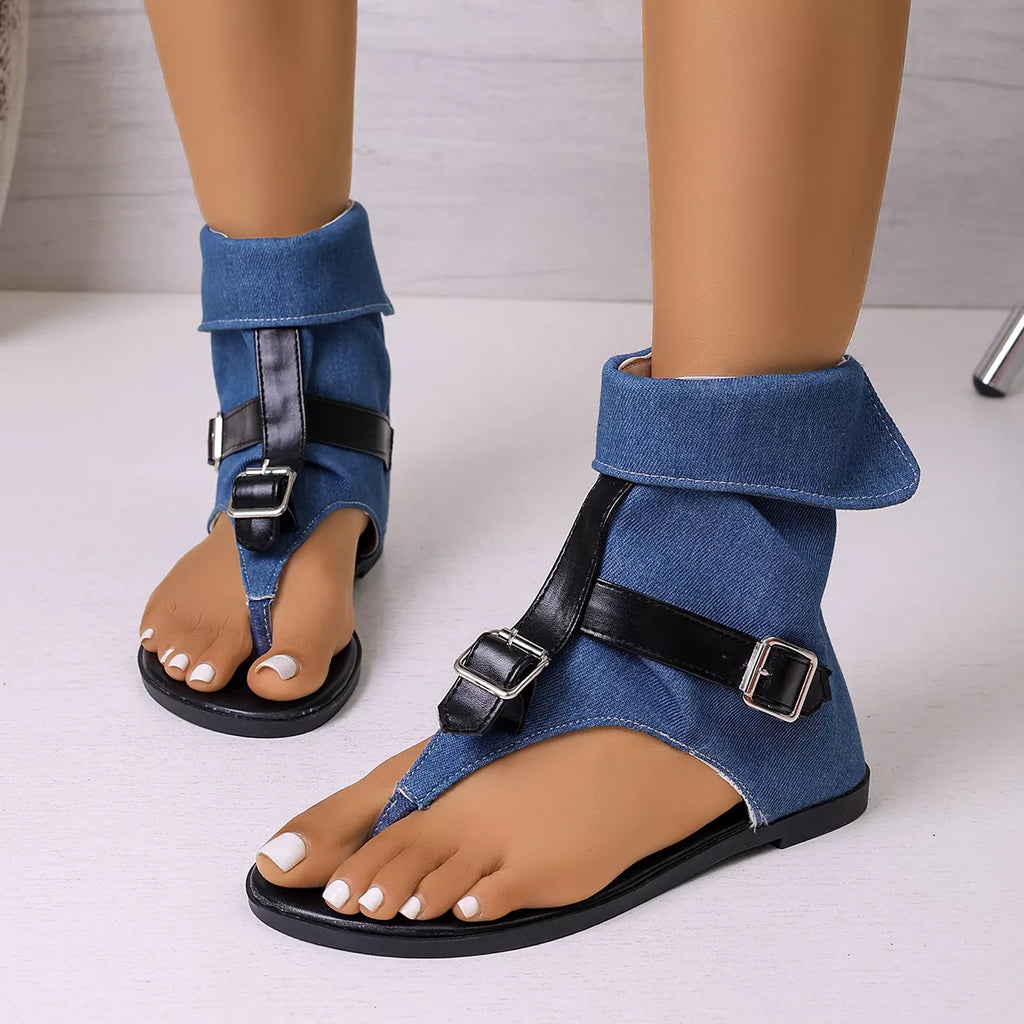 Plush Fashion Hub toe post buckle sandals featuring a stylish strap design and comfortable fit, ideal for casual summer wear.