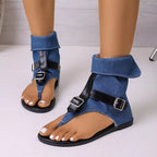 Plush Fashion Hub toe post buckle sandals featuring a stylish strap design and comfortable fit, ideal for casual summer wear.