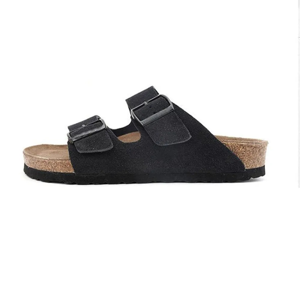 Shopimist double buckle open toe sandals featuring stylish straps and a comfortable design, perfect for casual summer wear.