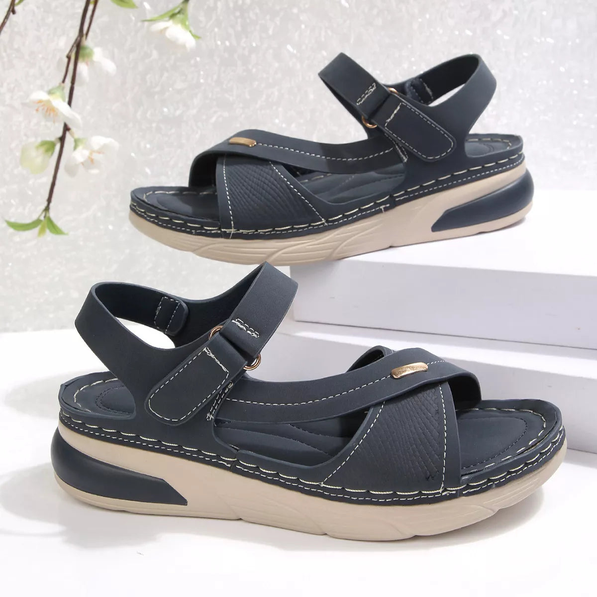 Open toe platform sandals by Shopimist featuring a chunky heel and stylish design, perfect for casual or dressy summer outfits.