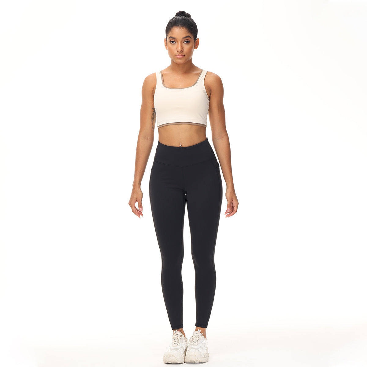 Women's summer flat waist slim activewear shorts by FitiqueFit, featuring a comfortable fit and breathable fabric for active workouts.