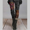 Unisex Hawaiian 3D print leggings by FitiqueFit featuring vibrant tropical floral digital design for casualwear.