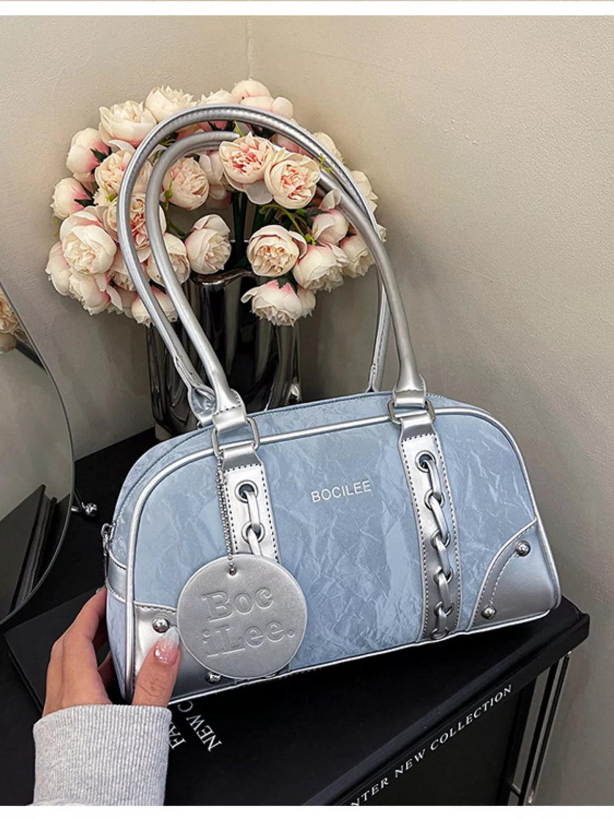 Plush Fashion Hub top handle shoulder bag with sleek design and sturdy strap, perfect for stylish everyday use