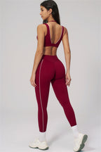 Fitglutes Activewear Clarity Contour Line sports bra and leggings 2-piece set, featuring sleek athletic design and contouring details.