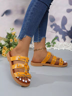 Open toe flats sandals by Shopimist featuring a stylish design with open toes and comfortable flat soles.
