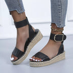 Shopimist open toe openwork sandals featuring stylish cutout design and comfortable flat sole, perfect for warm weather wear.