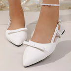 Shopimist point toe slingback sandals featuring sleek design, open heel, and comfortable straps for stylish summer footwear.