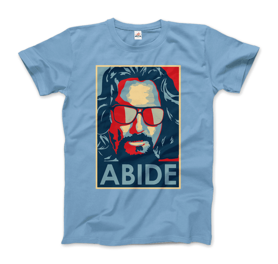 Big Lebowski Abide Hope style t-shirt featuring artwork from the movie, with a relaxed fit and bold graphic design.