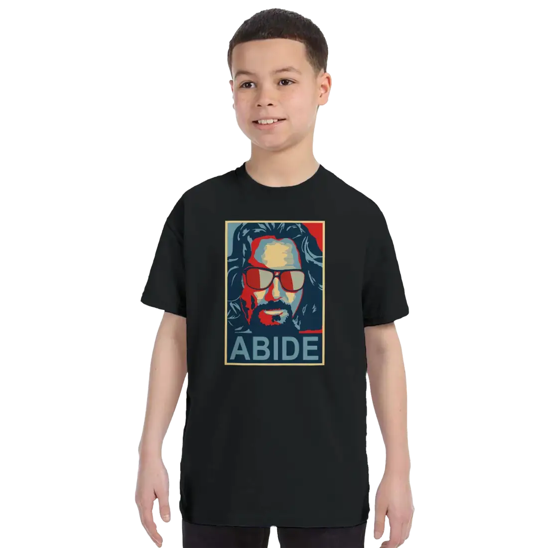 Big Lebowski Abide Hope Style T-shirt from Art-O-Rama Shop, featuring a graphic inspired by classic cinema comedy designs.