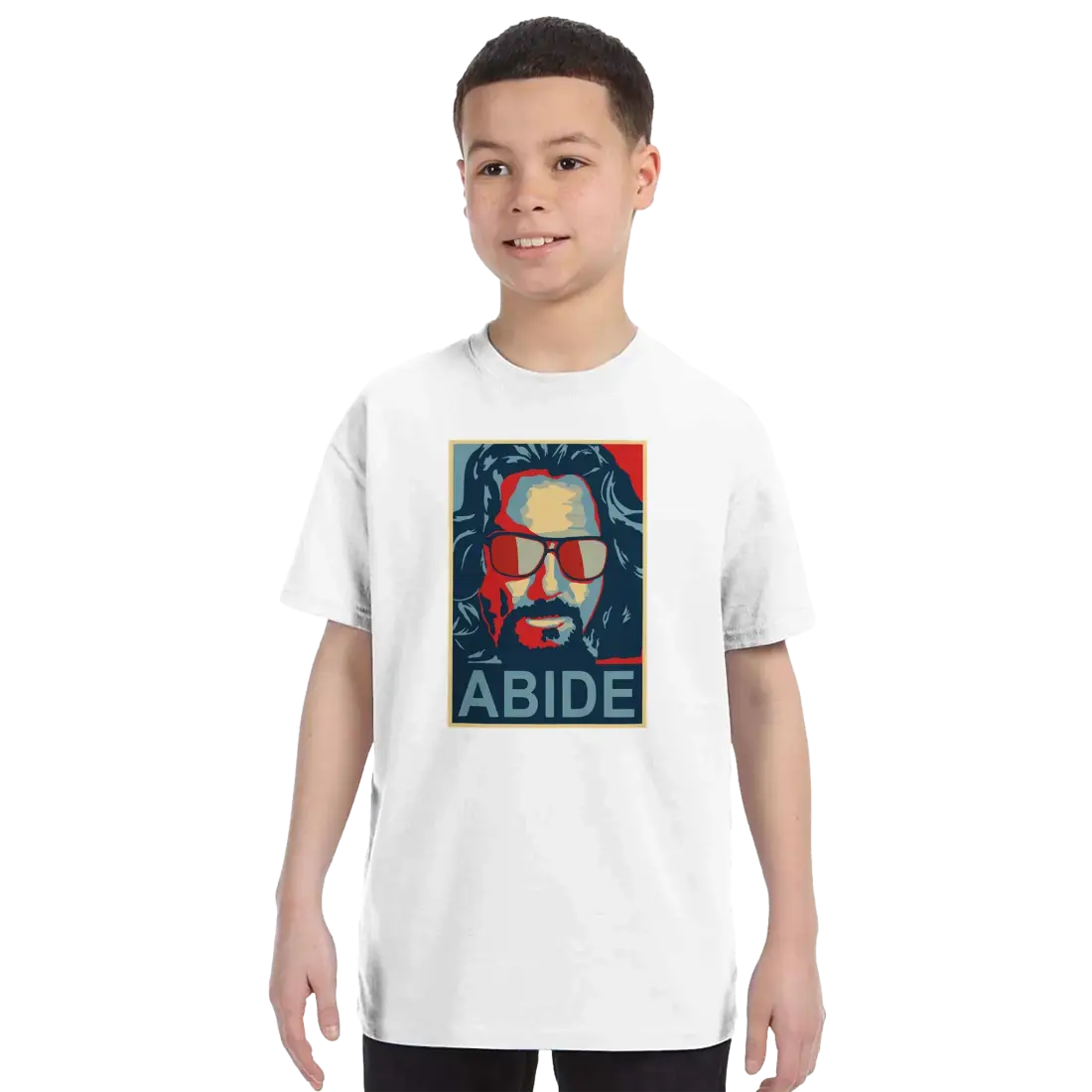 Big Lebowski Abide Hope Style T-shirt from Art-O-Rama Shop featuring graphic design inspired by the classic comedy film.