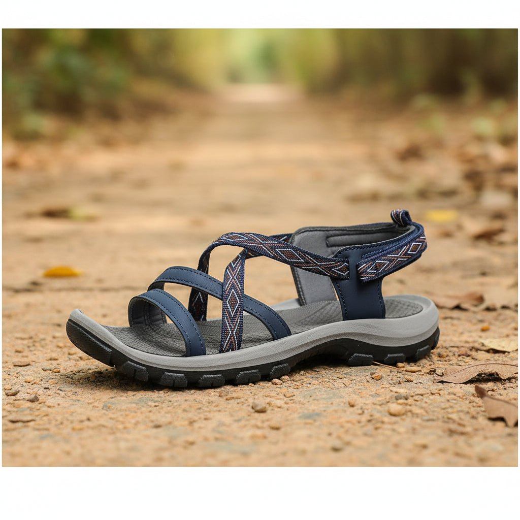 Bohemian open-toe fashionable beach sandals by Plush Fashion Hub featuring woven straps and casual summer style.