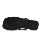 Women's braided strap beach sandals with toe post, comfortable summer flip flops by Trendsi, perfect for beach or casual wear.