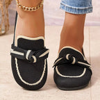 Women's breathable mesh slip-on flats by Trendsi, lightweight casual walking shoes with a comfortable slip-on design.