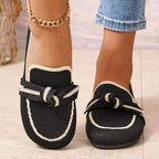 Women's breathable mesh slip-on flats by Trendsi, lightweight casual walking shoes with comfortable mesh uppers.