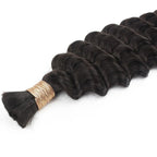 Deep Wave Bulk 100% Human Braiding Hair - Plush Fashion Hub