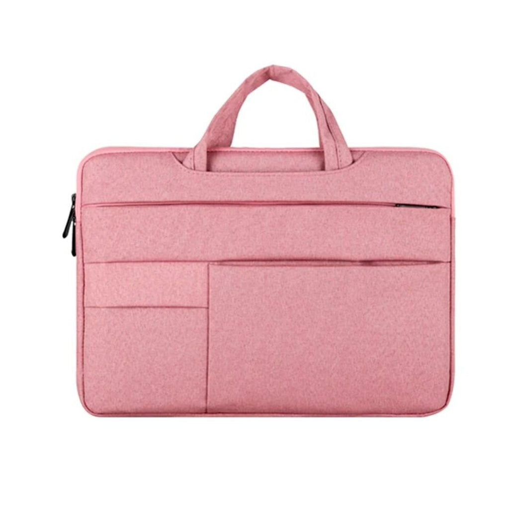Plush Fashion Hub 13-15.6 inch laptop bag with shoulder strap, carrying case, briefcase style for business, school, or leisure use.